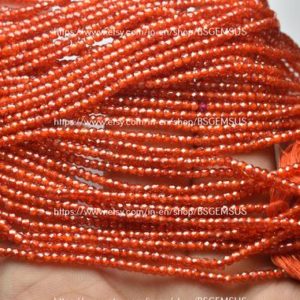 Shop Zircon Beads! 13 Inches Strand,Orange Zircon Faceted Rondelle,Size.2.5mm | Natural genuine faceted Zircon beads for beading and jewelry making.  #jewelry #beads #beadedjewelry #diyjewelry #jewelrymaking #beadstore #beading #affiliate #ad
