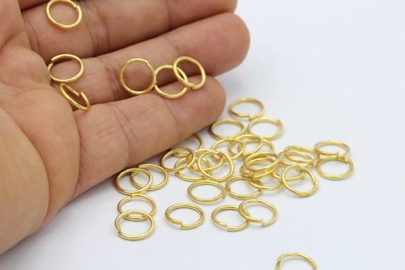 1.2x12mm Raw Brass Jump Rings - Raw140