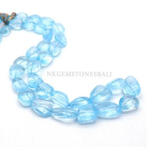 Shop Topaz Chip & Nugget Beads! 1 Strand Natural Sky Blue Topaz Tumble Beads | Sky Blue Topaz Cabochon Beads | Mix Tumble Beads | Blue Topaz Cabochon Nugget Beads | Natural genuine chip Topaz beads for beading and jewelry making.  #jewelry #beads #beadedjewelry #diyjewelry #jewelrymaking #beadstore #beading #affiliate #ad