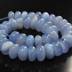 Shop Blue Lace Agate Rondelle Beads! Blue Lace Agate Smooth Roundel Beads,Loose Stone,Handmade,10Inch 11-12MM Approx,Wholesale Price,New Arrival,100%Natural,PME(B13) | Natural genuine rondelle Blue Lace Agate beads for beading and jewelry making.  #jewelry #beads #beadedjewelry #diyjewelry #jewelrymaking #beadstore #beading #affiliate #ad