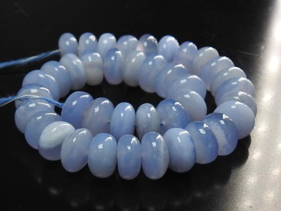 Blue Lace Agate Smooth Roundel Beads/10inches 11-12mm Approx/wholesaler/supplies/new Arrival/100%natural/pme-b7