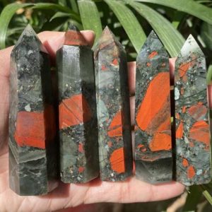 1PC Natural Bloodstone Tower，Jasper obelisk，crystal mineral wand point，healing random，Energy column | Natural genuine stones & crystals in various shapes & sizes. Buy raw cut, tumbled, or polished gemstones for making jewelry or crystal healing energy vibration raising reiki stones. #crystals #gemstones #crystalhealing #crystalsandgemstones #energyhealing #affiliate #ad