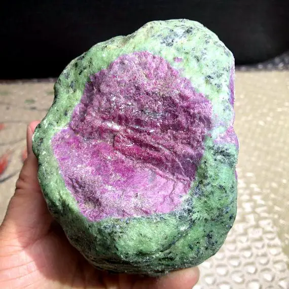 3.15lb Natural Raw Star Ruby In Zoisite Specimen,jewelry Making Design,high Quality Rare Rough Natural Earth-mined Red Green Gem Untreated