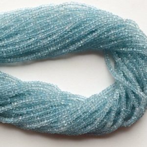 Shop Topaz Rondelle Beads! 3.5mm Blue Topaz Faceted Rondelle Beads, Natural Blue Topaz Faceted Beads For Jewelry, Blue Topaz Necklace (6.5IN To 13IN Option) – DGA23 | Natural genuine rondelle Topaz beads for beading and jewelry making.  #jewelry #beads #beadedjewelry #diyjewelry #jewelrymaking #beadstore #beading #affiliate #ad