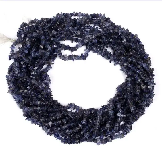 34"strand Natural Blue Iolite Uncut Chips Beads Gemstone Iolite Raw Rough Gemstone Iolite Beads, Uneven Tiny Nugget Bead Jewelry Craft Sale