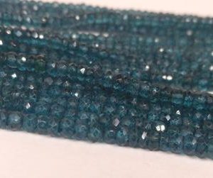 5 Strand London Blue Topaz Faceted Rondelle Gemstone Beads Strand, Natural London Blue Topaz Wholesale Gemstone Jewelry Making Necklace Bead | Natural genuine rondelle Topaz beads for beading and jewelry making.  #jewelry #beads #beadedjewelry #diyjewelry #jewelrymaking #beadstore #beading #affiliate #ad