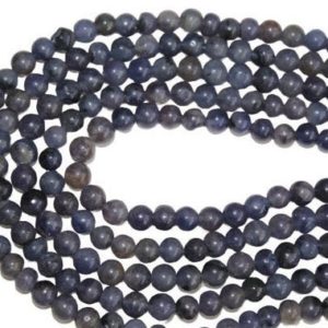 Shop Iolite Round Beads! 6-7 mm Natural Iolite Smooth Round Gemstone Beads,13" Strand, 45+ AAA Quality Iolite Beads Strand For jewelry Making Craft, Wholesale beads | Natural genuine round Iolite beads for beading and jewelry making.  #jewelry #beads #beadedjewelry #diyjewelry #jewelrymaking #beadstore #beading #affiliate #ad