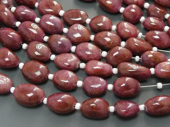Ruby Smooth Tumble Nuggets/for Making Jewelry/8inch Strand/100%natural/pme-tu4