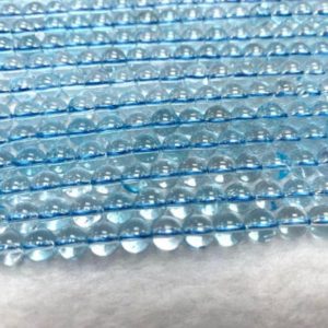 Shop Topaz Round Beads! 8mm Half Strand Blue Topaz Round Beads- Top Quality, Length 20 cm – 100% Natural Blue Topaz Beads- Blue Topaz Beads | Natural genuine round Topaz beads for beading and jewelry making.  #jewelry #beads #beadedjewelry #diyjewelry #jewelrymaking #beadstore #beading #affiliate #ad