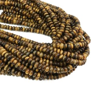 Shop Tiger Eye Rondelle Beads! 8x5mm Tiger Eye Rondelle Beads , 15.5 Inch Strand,Approx 78Beads | Natural genuine rondelle Tiger Eye beads for beading and jewelry making.  #jewelry #beads #beadedjewelry #diyjewelry #jewelrymaking #beadstore #beading #affiliate #ad