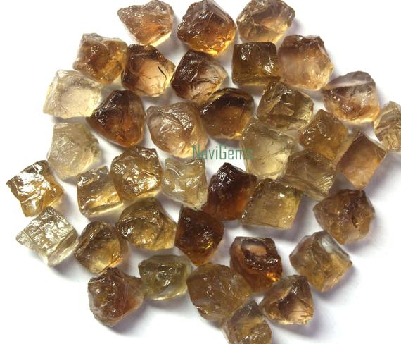 Aaa Quality 20 Piece Natural Imperial Topaz Rough,topaz Rough Gemstone,making Jewelry,6-8 Mm ,undrilled,loose Gemstone,wholesale Price