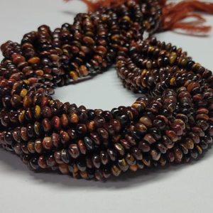 Shop Tiger Eye Rondelle Beads! AAA Tiger Eye Smooth Rondelle Plain beads | Tiger Eye Plain Button beads |Tiger Eye Beads | | Natural genuine rondelle Tiger Eye beads for beading and jewelry making.  #jewelry #beads #beadedjewelry #diyjewelry #jewelrymaking #beadstore #beading #affiliate #ad