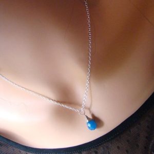Shop Agate Necklaces! Sale Blue Agate Gemstone Sterling Silver Necklace | Natural genuine Agate necklaces. Buy crystal jewelry, handmade handcrafted artisan jewelry for women.  Unique handmade gift ideas. #jewelry #beadednecklaces #beadedjewelry #gift #shopping #handmadejewelry #fashion #style #product #necklaces #affiliate #ad