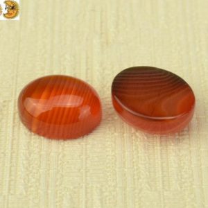 Shop Agate Bead Shapes! Red Banded Agate,10 pcs of Red Banded Agate,Striped Agate,Sandonyx Agate oval Cabochon beads,Agate beads 8x10mm 10x14mm for Choice | Natural genuine other-shape Agate beads for beading and jewelry making.  #jewelry #beads #beadedjewelry #diyjewelry #jewelrymaking #beadstore #beading #affiliate #ad