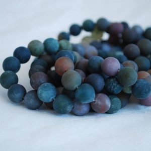 Shop Agate Round Beads! High Quality Grade A Natural Indian Agate – MATTE – Semi-precious Gemstone Round Beads – 4mm, 6mm, 8mm, 10mm, 12mm sizes – 15" strand | Natural genuine round Agate beads for beading and jewelry making.  #jewelry #beads #beadedjewelry #diyjewelry #jewelrymaking #beadstore #beading #affiliate #ad