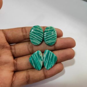 Shop Amazonite Cabochons! Charming Amazonite Pair Natural Cabochon Semi Precious Loose Jewelry Making Gemstone Dimensions-25x17x5mm Wt-13.50gm… | Natural genuine stones & crystals in various shapes & sizes. Buy raw cut, tumbled, or polished gemstones for making jewelry or crystal healing energy vibration raising reiki stones. #crystals #gemstones #crystalhealing #crystalsandgemstones #energyhealing #affiliate #ad