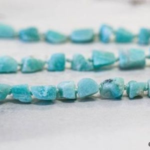 Shop Amazonite Chip & Nugget Beads! S-M/ Amazonite 6-8mm Rough Nugget Beads 15.5" strand Natural Blue Green Gemstone beads Size varies For Crafts, DIY Jewelry Making | Natural genuine chip Amazonite beads for beading and jewelry making.  #jewelry #beads #beadedjewelry #diyjewelry #jewelrymaking #beadstore #beading #affiliate #ad