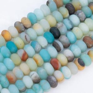 Shop Amazonite Rondelle Beads! Genuine Natural Matte Multicolor Amazonite Loose Beads Grade A Rondelle Shape 10x6MM | Natural genuine rondelle Amazonite beads for beading and jewelry making.  #jewelry #beads #beadedjewelry #diyjewelry #jewelrymaking #beadstore #beading #affiliate #ad