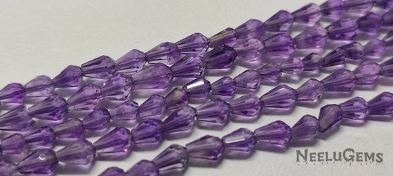 Aaa+ Quality Natural Purple Amethyst Faceted Teardrops Beads,amethyst Tiny Drops Straight Drill Beads,amethyst Bead For Jewelry Making Craft