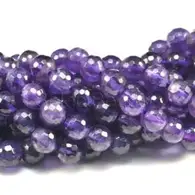 23X18MM AMETHYST GEMSTONE PURPLE FACETED BICONE RECTANGLE LOOSE BEADS 15.5" 