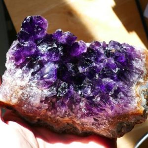 Shop Raw & Rough Amethyst Stones! Amethyst Uruguay Crystal Cluster 4.3" inches | Natural genuine stones & crystals in various shapes & sizes. Buy raw cut, tumbled, or polished gemstones for making jewelry or crystal healing energy vibration raising reiki stones. #crystals #gemstones #crystalhealing #crystalsandgemstones #energyhealing #affiliate #ad