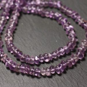 Shop Amethyst Rondelle Beads! 20pc – Stone Beads – Amethyst Rondelles 4-6mm – 8741140012103 Abacus | Natural genuine rondelle Amethyst beads for beading and jewelry making.  #jewelry #beads #beadedjewelry #diyjewelry #jewelrymaking #beadstore #beading #affiliate #ad