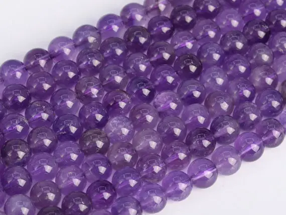 Genuine Natural Amethyst Loose Beads Grade Aa Round Shape 6mm 8mm 10mm 12mm