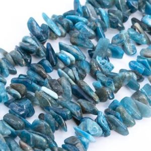 Shop Apatite Chip & Nugget Beads! Genuine Natural Peacock Blue Apatite Loose Beads Grade AA Stick Pebble Chip Shape 12-24×3-5mm | Natural genuine chip Apatite beads for beading and jewelry making.  #jewelry #beads #beadedjewelry #diyjewelry #jewelrymaking #beadstore #beading #affiliate #ad