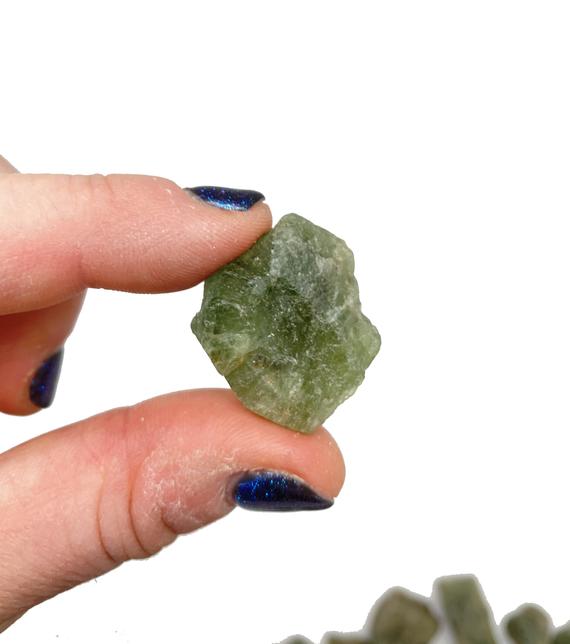 Raw Green Apatite Crystal (0.25" - 2") - Raw Green Apatite Stone - Healing Crystals And Stones - Rough Green Apatite Stone