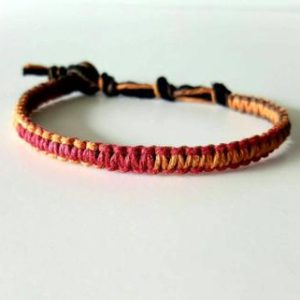 Shop Hemp Jewelry! Autumn Orange Brown Red Hemp Bracelet | Hippie Bracelet | Hemp Anklet | Hemp Jewelry | Hippie | Eco Friendly Gift | Natural Bracelet | Shop jewelry making and beading supplies, tools & findings for DIY jewelry making and crafts. #jewelrymaking #diyjewelry #jewelrycrafts #jewelrysupplies #beading #affiliate #ad