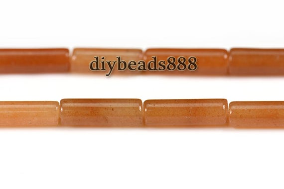 Aventurine,15 Inch Full Strand Grade Ab Red Aventurine Smooth Tube Beads,column Beads,cylinder Beads 4x13mm