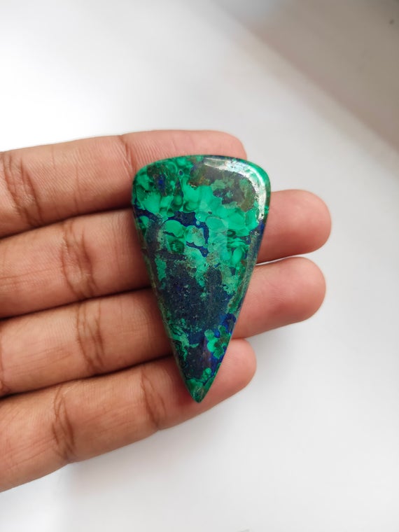 Natural Azurite Malachite Cabochon |high Grade Aaa++ Quality Loose Stone Gemstone|aaa | Dimensions-55x32x7mm Wt-19gm...