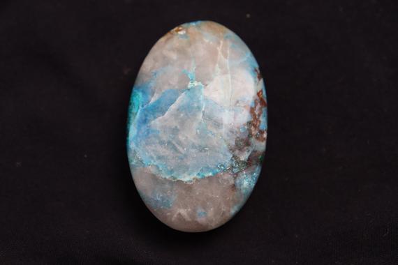 Natural Shattuckite Azurite Palm Stone, Azurite Palm Stone Shattuckite Azurite Loose Stone For Jewelry, Healing Stones