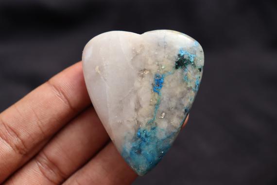 Natural Shattuckite Azurite Palm Stone, Azurite Palm Stone Shattuckite Azurite Loose Stone For Jewelry, Healing Stones