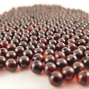 Baltic Amber Beads / Round Amber Beads / Cherry Amber Beads / With Drilled Hole / Jewelry making / Genuine Amber Beads 5 mm / wholesale | Natural genuine round Amber beads for beading and jewelry making.  #jewelry #beads #beadedjewelry #diyjewelry #jewelrymaking #beadstore #beading #affiliate #ad