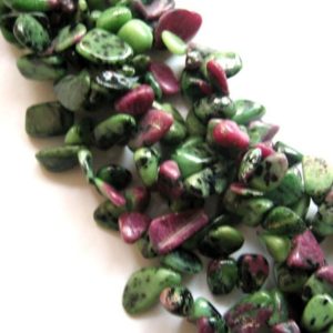 Shop Ruby Zoisite Beads! Beautiful 16 Inch Strand Ruby In Zoisite Top Drilled Smooth Nuggets | Natural genuine beads Ruby Zoisite beads for beading and jewelry making.  #jewelry #beads #beadedjewelry #diyjewelry #jewelrymaking #beadstore #beading #affiliate #ad