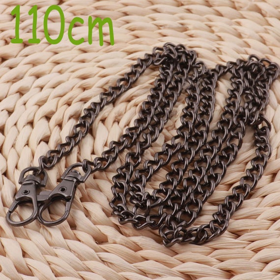Black Chain,1.1m,bag Chain,handbag Chain,jewelry Making Chain,keychain,o Links,gift For Her,women Chain-2 Pcs (lt827)