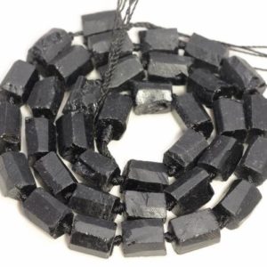 Shop Black Tourmaline Beads! Genuine Natural Rough Black Tourmaline Gemstone Grade AAA Faceted Round Tube Beads 16" LOT 1,2,6,12 and 50 (A237) | Natural genuine beads Black Tourmaline beads for beading and jewelry making.  #jewelry #beads #beadedjewelry #diyjewelry #jewelrymaking #beadstore #beading #affiliate #ad