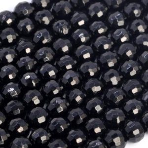 Shop Black Tourmaline Beads! Genuine Natural Black Tourmaline Loose Beads Grade AAA Micro Faceted Round Shape 6mm | Natural genuine beads Black Tourmaline beads for beading and jewelry making.  #jewelry #beads #beadedjewelry #diyjewelry #jewelrymaking #beadstore #beading #affiliate #ad