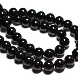 Shop Black Tourmaline Bead Shapes! 39cm env – stone beads – black Tourmaline 95pc yarn balls 4mm | Natural genuine other-shape Black Tourmaline beads for beading and jewelry making.  #jewelry #beads #beadedjewelry #diyjewelry #jewelrymaking #beadstore #beading #affiliate #ad