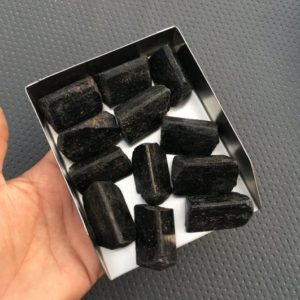 Shop Raw & Rough Black Tourmaline Stones! 2 Pieces Natural Rough Size 25×40-30×45 MM,Black Tourmaline Crystal,Raw Black Tourmaline,Tourmaline Cluster,AAA Grade Black Tourmaline Raw | Natural genuine stones & crystals in various shapes & sizes. Buy raw cut, tumbled, or polished gemstones for making jewelry or crystal healing energy vibration raising reiki stones. #crystals #gemstones #crystalhealing #crystalsandgemstones #energyhealing #affiliate #ad