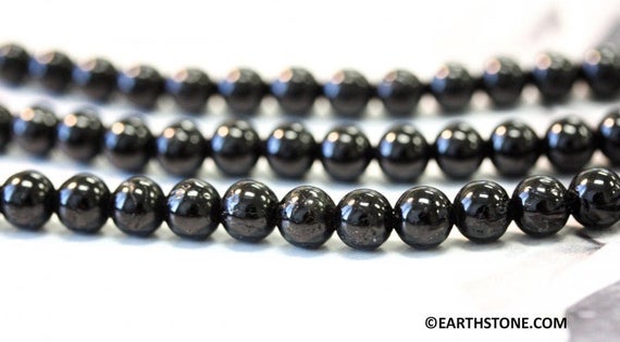 M-s/ Black Tourmaline 8mm/ 7mm/ 6mm/ 5mm Round Beads 15.5'' Strand Natural Gemstone Beads For Jewelry Making