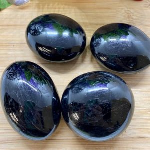 Shop Tumbled Black Tourmaline Crystals & Pocket Stones! Black Tourmaline palm stone tumbled soap | Natural genuine stones & crystals in various shapes & sizes. Buy raw cut, tumbled, or polished gemstones for making jewelry or crystal healing energy vibration raising reiki stones. #crystals #gemstones #crystalhealing #crystalsandgemstones #energyhealing #affiliate #ad