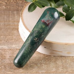 BLOODSTONE Crystal Wand – Reiki, Self Care, Healing Crystals and Stones, Massage Wand, E0948 | Natural genuine stones & crystals in various shapes & sizes. Buy raw cut, tumbled, or polished gemstones for making jewelry or crystal healing energy vibration raising reiki stones. #crystals #gemstones #crystalhealing #crystalsandgemstones #energyhealing #affiliate #ad