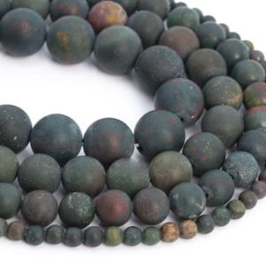 Shop Bloodstone Round Beads! Genuine Natural Matte Dark Green Blood Stone Loose Beads Round Shape 6mm 8mm 10mm | Natural genuine round Bloodstone beads for beading and jewelry making.  #jewelry #beads #beadedjewelry #diyjewelry #jewelrymaking #beadstore #beading #affiliate #ad