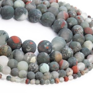 Shop Bloodstone Round Beads! Genuine Natural Matte Gray & Red Blood Stone Loose Beads Round Shape 6mm 8mm 10mm 15mm | Natural genuine round Bloodstone beads for beading and jewelry making.  #jewelry #beads #beadedjewelry #diyjewelry #jewelrymaking #beadstore #beading #affiliate #ad