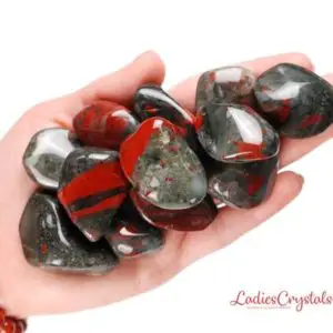 Shop Tumbled Bloodstone Crystals & Pocket Stones! Bloodstone Tumbled Stone, Bloodstone, Tumbled Stones, Heliotrope, Heliotrope Stone, Crystals, Stones, Rocks, Gifts, Gemstones, Zodiac Stones | Natural genuine stones & crystals in various shapes & sizes. Buy raw cut, tumbled, or polished gemstones for making jewelry or crystal healing energy vibration raising reiki stones. #crystals #gemstones #crystalhealing #crystalsandgemstones #energyhealing #affiliate #ad