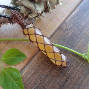 Yellow Calcite crystal macrame necklace, gemstone pendants, gift for her, mom, wife, healing balance stones jewelry | Natural genuine Calcite necklaces. Buy crystal jewelry, handmade handcrafted artisan jewelry for women.  Unique handmade gift ideas. #jewelry #beadednecklaces #beadedjewelry #gift #shopping #handmadejewelry #fashion #style #product #necklaces #affiliate #ad
