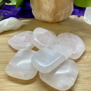 Shop Calcite Shapes! Pink Mangano Calcite smooth stones palm fluorescent fluorescence | Natural genuine stones & crystals in various shapes & sizes. Buy raw cut, tumbled, or polished gemstones for making jewelry or crystal healing energy vibration raising reiki stones. #crystals #gemstones #crystalhealing #crystalsandgemstones #energyhealing #affiliate #ad