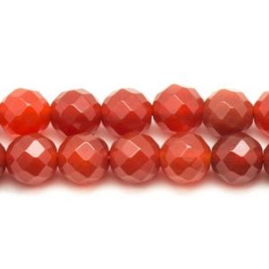 Shop Carnelian Faceted Beads! 10pc – stone beads – carnelian faceted balls 6mm 4558550023728 | Natural genuine faceted Carnelian beads for beading and jewelry making.  #jewelry #beads #beadedjewelry #diyjewelry #jewelrymaking #beadstore #beading #affiliate #ad